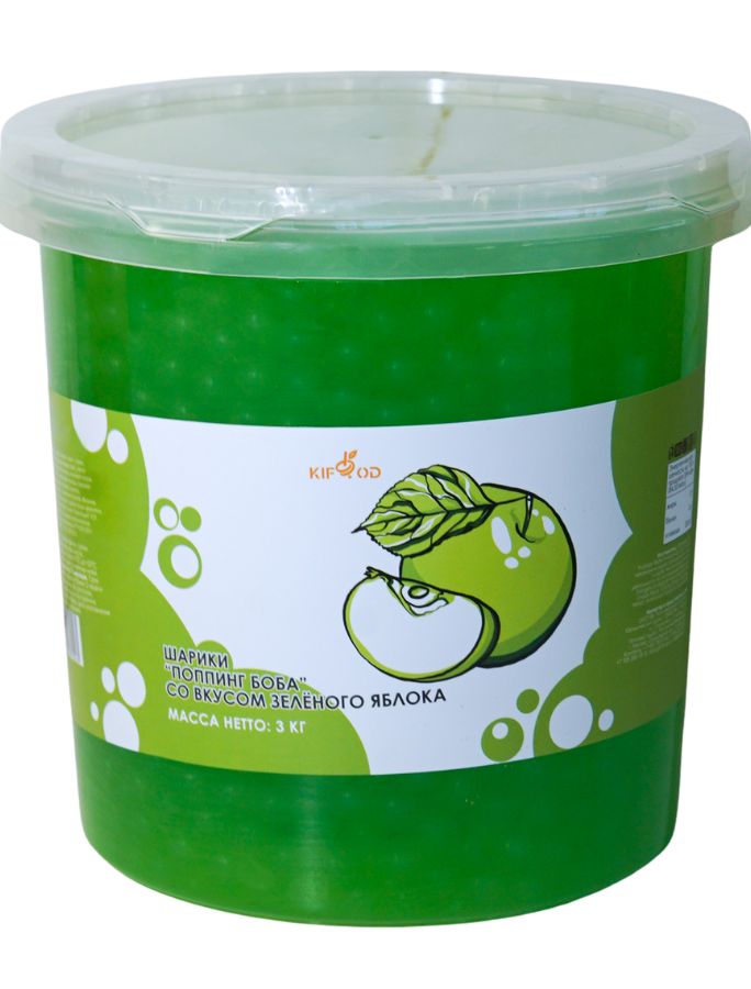 Шарики «Поппинг боба» со вкусом яблока 3кг