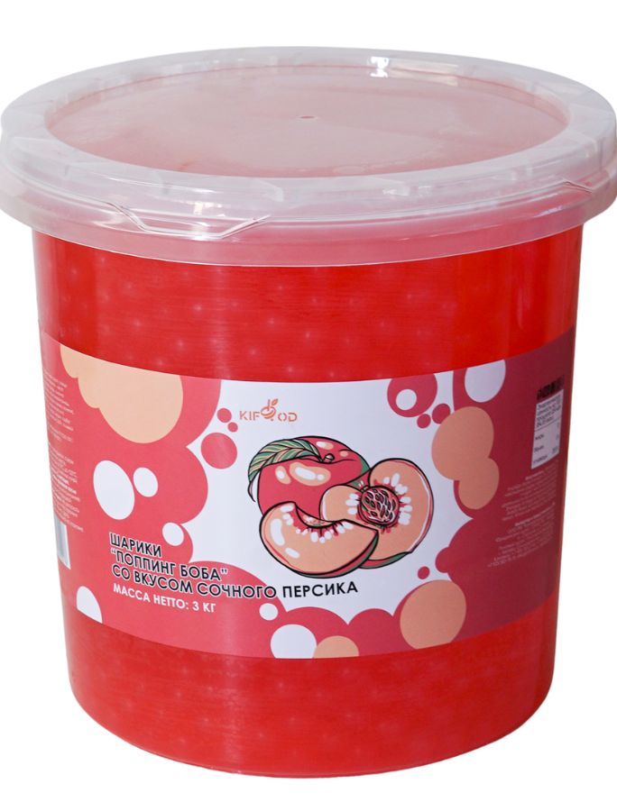 Шарики «Поппинг боба» со вкусом сочного персика 3кг